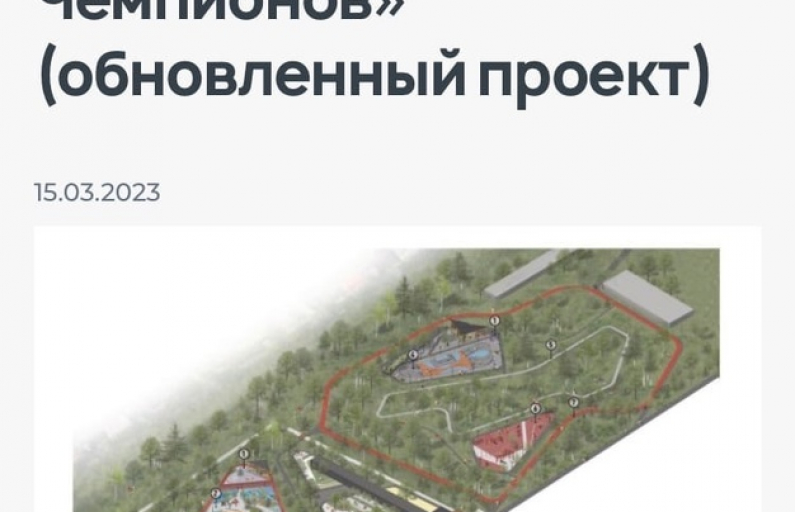 Спортсмены голосуют за парк Чемпионов