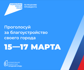 ПРОГОЛОСУЙ ЗА БЛАГОУСТРОЙСТВО СВОЕГО ГОРОДА